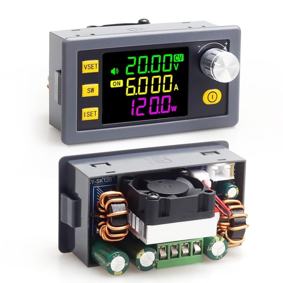 RVKXHD SK-120 120W Buck Boost Power Converter CC CV 6-36V to 0-36V with Color Display DC to DC Power Converter 5V 6V 12V 24V Power Module Regulated Laboratory Power Supply