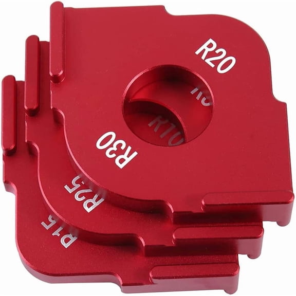 RVKXHD Set Radius Jig Router Templates, Aluminium Alloy Corner Radius Routing Bit Template, Circle Jigs for Router, Woodworking Corner Radius Jig(R5 R10 R15 R20 R25 R30) High Hardness Aluminum Alloy