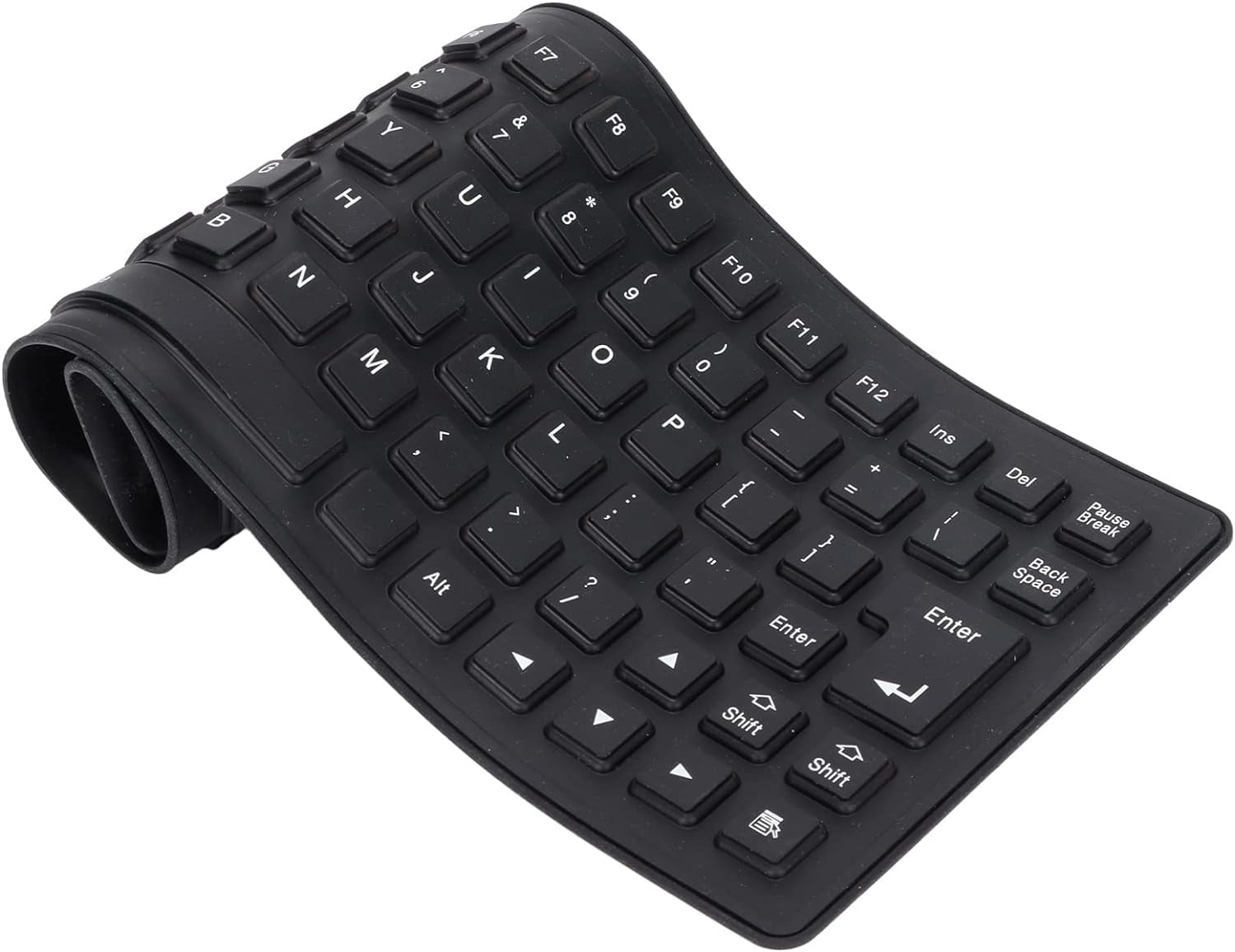 RVKXHD Silicone Folding Keyboard Portable Soft Keyboard Kit, USB Wired ...