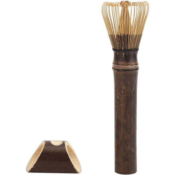 RVKXHD Smooth Japanese Chasen, Long Handle Bamboo Matcha Whisk, White/Purple for Office Powder Brush Tool HomePurple bamboo long handle