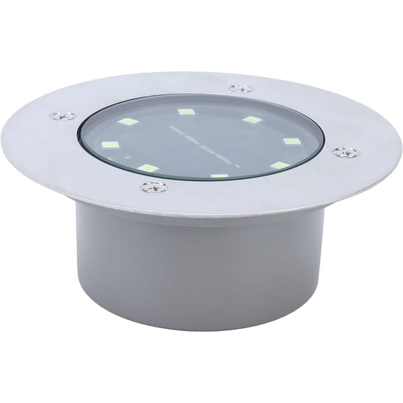 RVKXHD Solar In-Ground Lights, Flush Mount Recessed LED Landscape Lighting for Outdoor Pathway, IP44 Waterproof Buried Ground Lights, Bright and Energy Efficient, Versatile Outdoor Lighting Solution