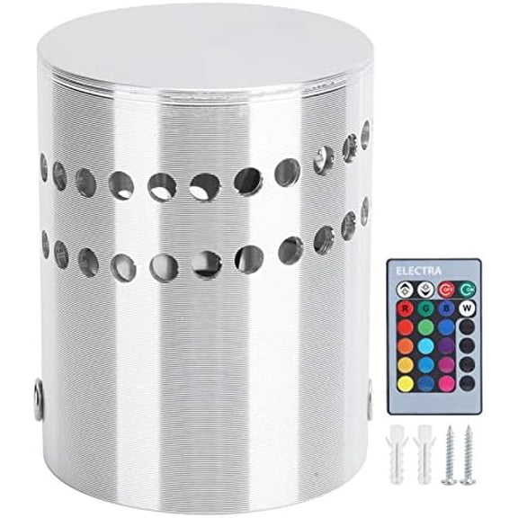 RVKXHD Spiral LED Wall Light - 3W Aluminum Sconce Ceiling Light Remote Control Colorful RGB Spiral Hole Wall Lamp for Home Party Bars Hotel