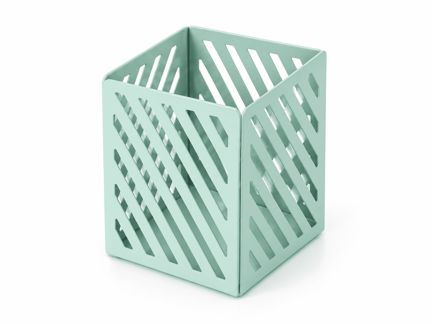 Slanted Home Design RVKXHD Square Pen Holder, Desktop Storage Organizer, 7.2 x7.2 x10 cm ...