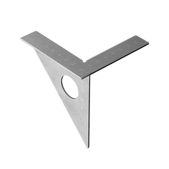 RVKXHD Stainless Steel Multi Angle Measuring Square Ruler, 45 90 Degree 3.1in Woodworking Tools, Carpenter Angle Ruler, Woodworking Ruler, for Engineer Carpenters Machinist, Accurate Marking, Sturdy