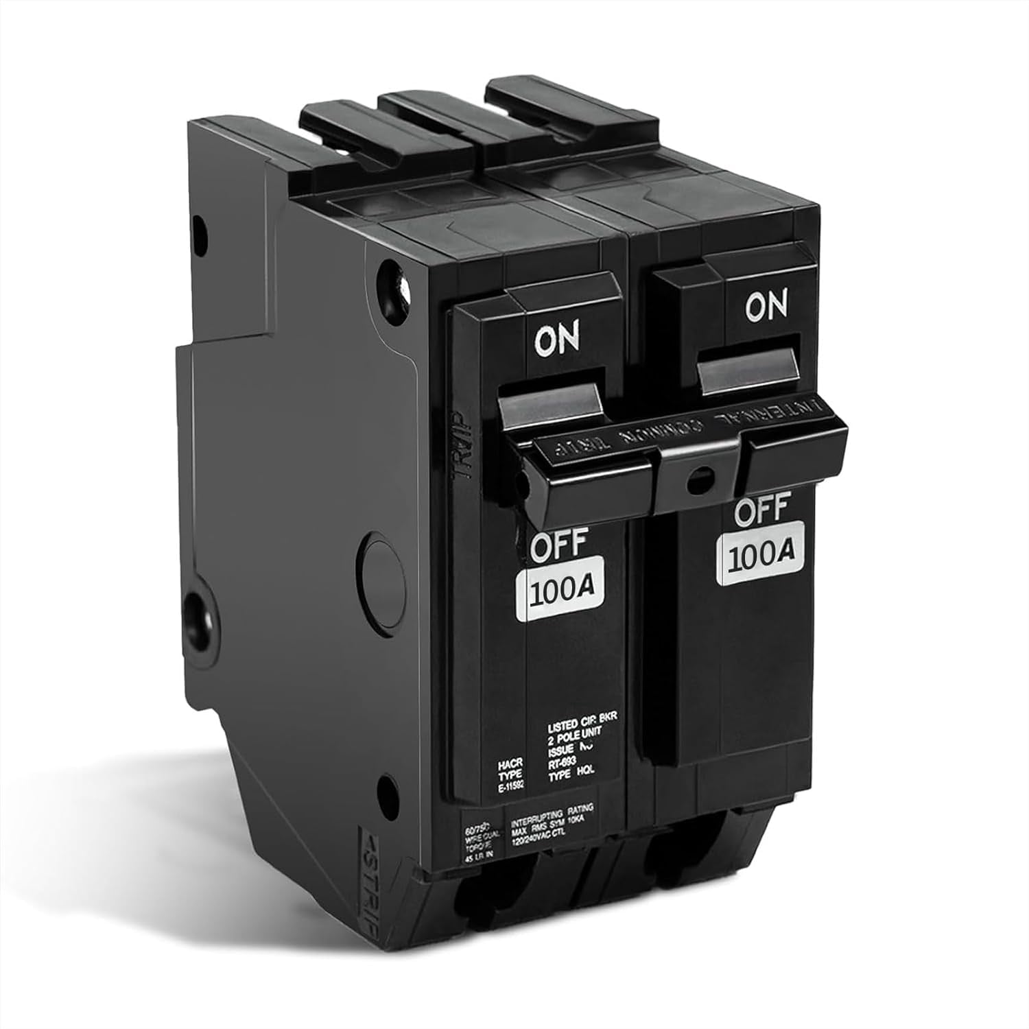 RVKXHD THQL2100 Circuit Breaker 100 Amp 2-Pole, Plug-in Mount, Thermal Magnetic Protection, 10KA, 120/240V, Compatible with GE Q-Line & Thick Series Load Centers