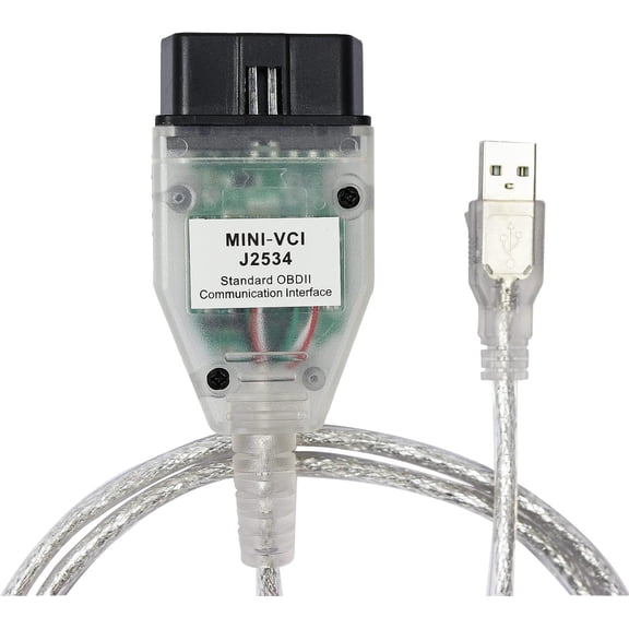 RVKXHD VCI J2534 Cable Fit for Toyota TIS Techstream - Latest Version V16.00.017, Firmware V1.4.8, Cable OBD2 Diagnostic Cable, Scanner Adapter Diagnostic Cable Scan Tool, Support Win XP 710 32/64bit