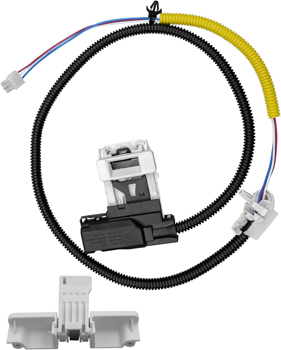 RVKXHD Washer Lid Lock Assembly Compatible with Whirlpool Maytag MVWC565FW0 WTW4616FW0 WTW4616FW1 and more Replace W11307244 W10682535 W10838613, Washer Lid Latch
