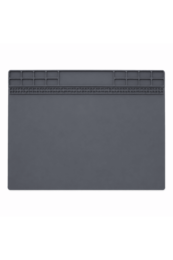 Watch Repair Mat, 34.6cm x 24.6cm, Gray, Non Slip Rubber Mat, Watch Repair Table Mat, Watchmaker Maintenance Accessory - Anti-Static, Compartment Storage, Firmly Fixed On The Desktop