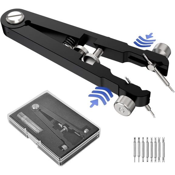 RVKXHD Watch Spring Bar Plier Tool Kit, 6825 Spring Bar Tweezer Tool with Durable 8 Alloy Steel Pins for Watch Wrist Bands Strap Removal Repair Set