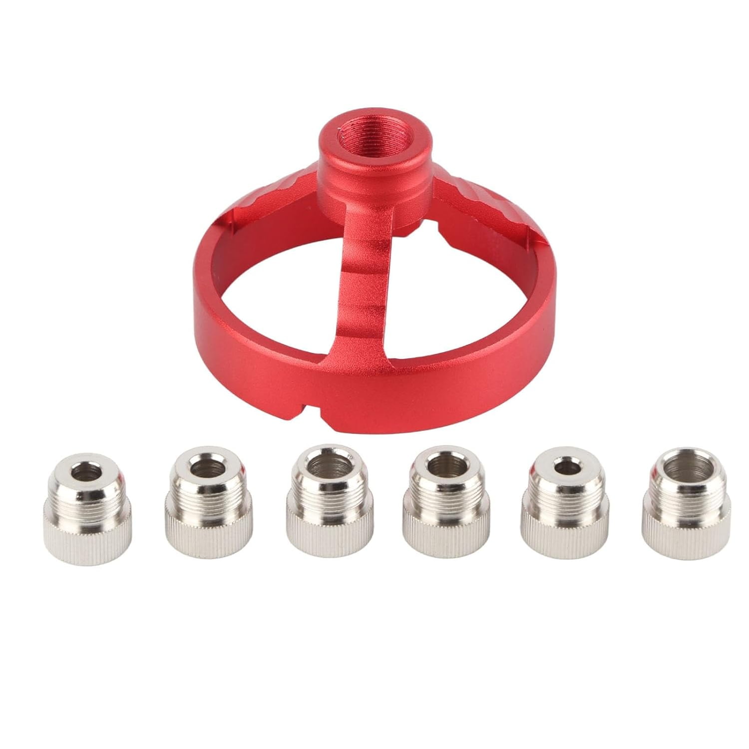RVKXHD Woodworking Vertical Hole Puncher, Drill Bit Jig, Straight Angle Drill Punch Locator Vertical Drilling Fixture, Hole Drilling, jigs (Red)