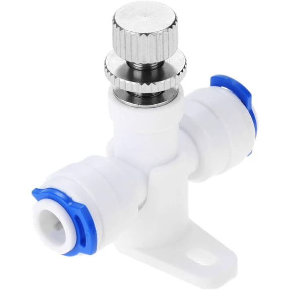 RVKXHD Yetaha Reverse Osmosis 1/4" Hose, Water Flow Adjust Valve Regulator, RO Water Tank Valve, Plastic Material White, Durable Filter Connector for Water Purifier Pure Machine Water Dispenser