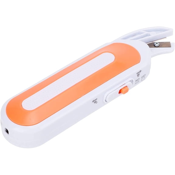 RVKXHD Cordless Electric Scissors for Cutting Fabric Crafting Cardboard, Mini Portable Shears Tool for Sewing Cutter Carpets Leather Rubber Paperboard, Ergonomic Handle Battery Powered (Orange)