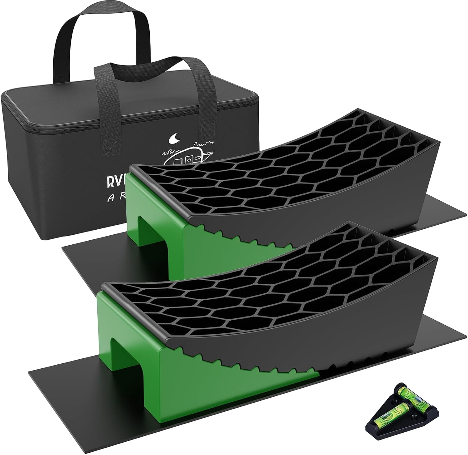 Power Rv Levelers RVMATE Camper Levelers 8-Piece Kit RV Leveling Blocks Camper Wheel ...