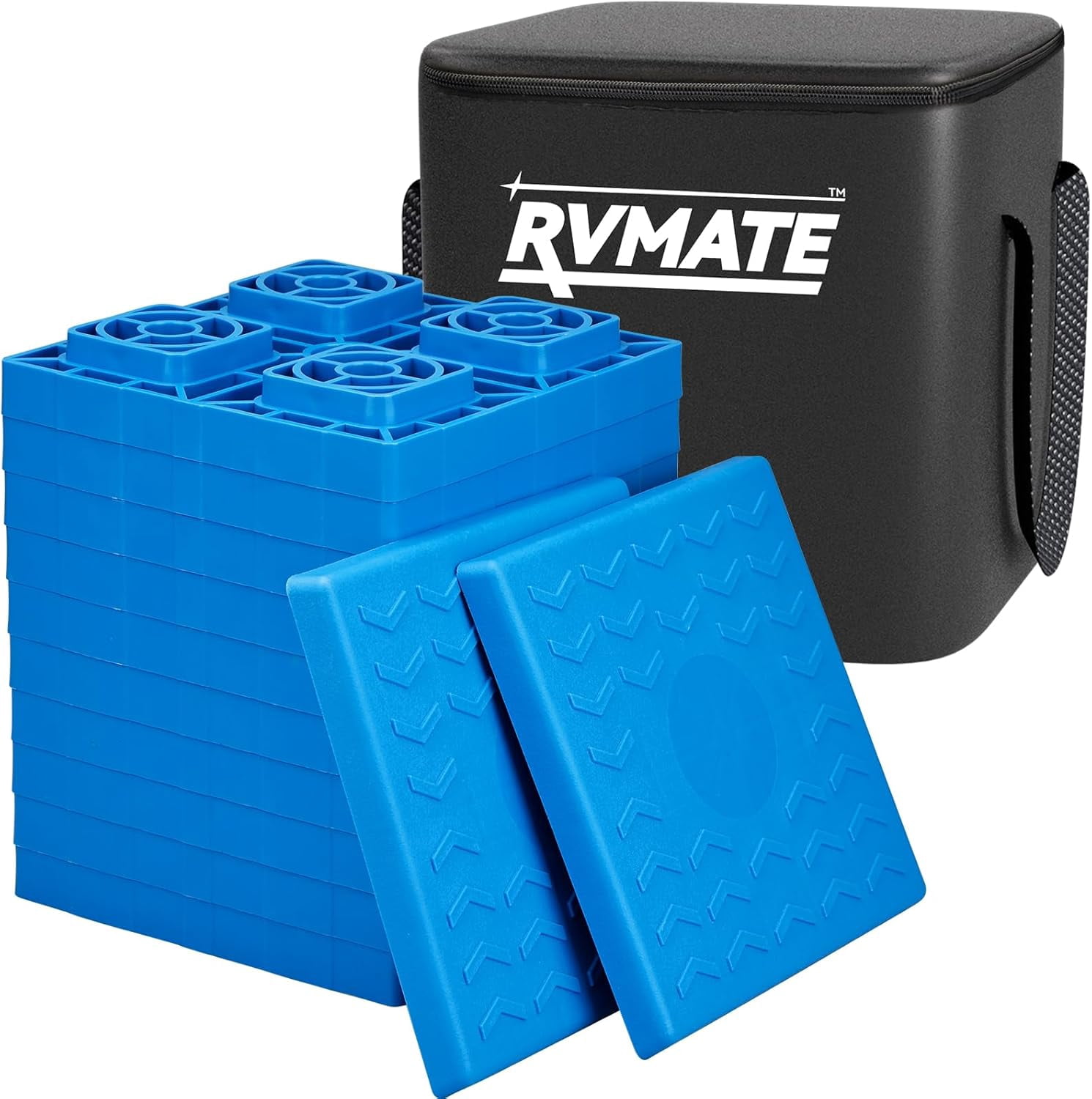 RVMATE RV Leveling Blocks 12 Pack, Heavy Duty Camper Leveling Blocks ...