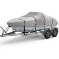 thumbnail image 1 of RVMasking 1200D Waterproof  17’-19' Trailerable Boat Cover Fits Bass Boat, V-Hull, Runabout, Fish&Ski, Tri-Hull, Heavy Duty Marine Grade Boat Cover Length, Beam Width up to 96”, 1 of 7