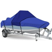 RVMasking  Heavy Duty 1200D Waterproof Boat Cover for 20ft-22ft Center Console Boat Cover with Storage Bag