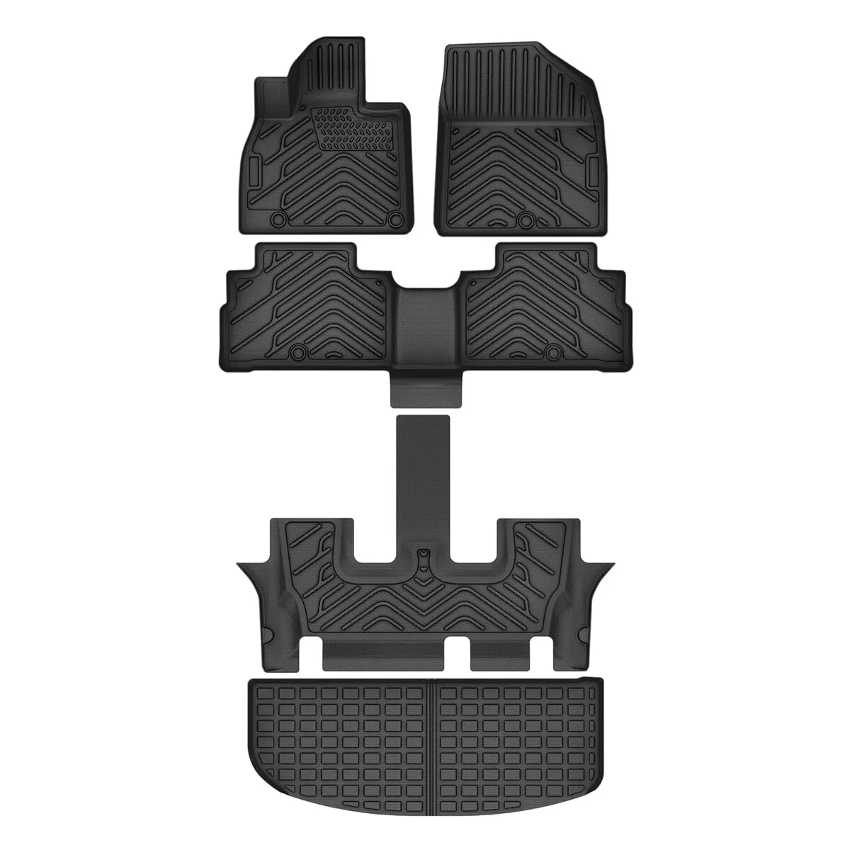 RVNI 3 Rows Floor Mats + Cargo Liner Full Set for 2020-2023 2024 Kia Telluride All Weather