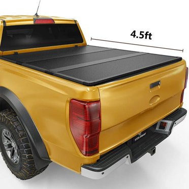 Motorparter Hard Tri-Fold Tonneau Cover For Ford Maverick Truck Bed (2022-2025) – 4.5ft/4.6ft – Black ABS/Aluminum