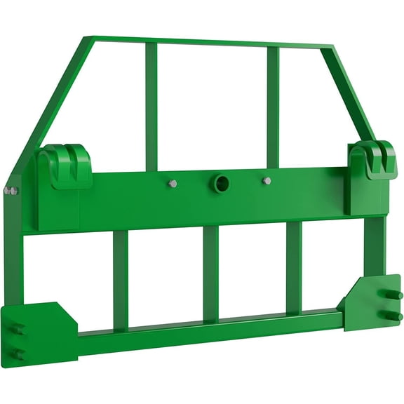 RVNI 4000lbs Pallet Fork Frame 50" Skid Steer Pallet Fork Frame Tractor Attachment With Bale Spear Sleeves Fits John Deere Tractors
