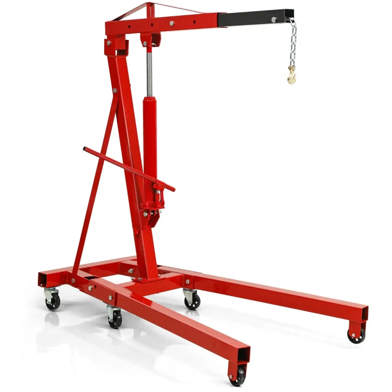 4400 Lbs Engine Hoist Folding Engine Crane W/ Telescopic Boom Heavy Duty G 601099603694997