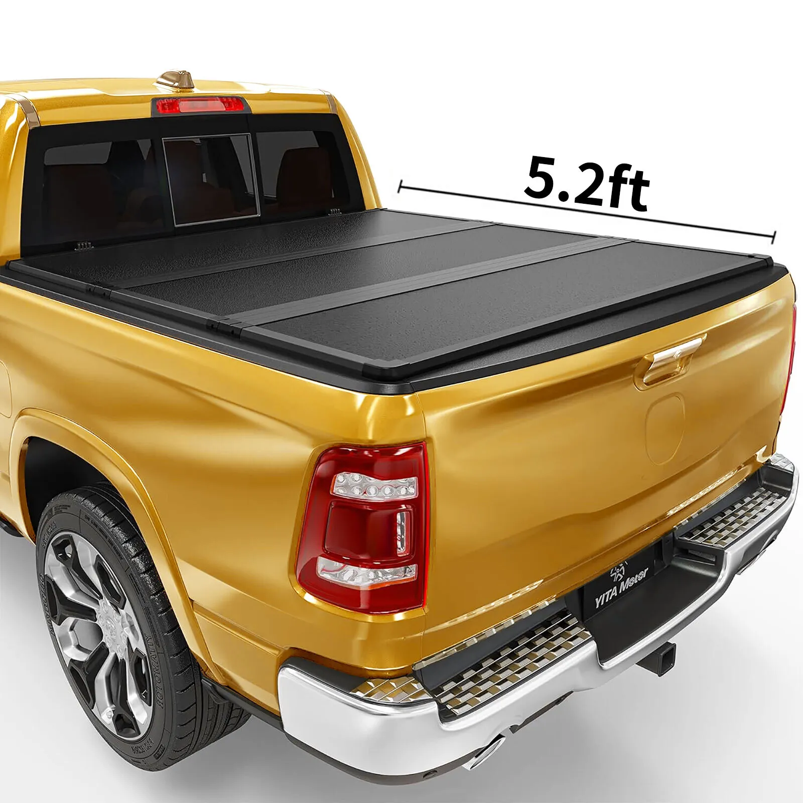 RVNI 5.2FT Hard Tonneau Cover Tri-Fold For 2015-2023 2024 Chevy Colorado GMC Canyon Truck
