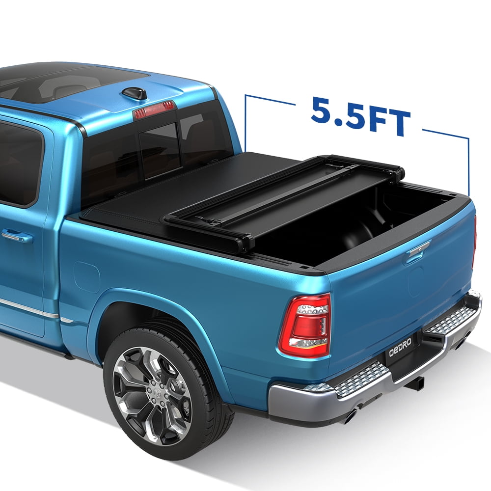 RVNI 5.5Ft Soft 3-fold Truck Bed Tonneau Cover for 2017-2023 Nissan Titan Without Titan Box