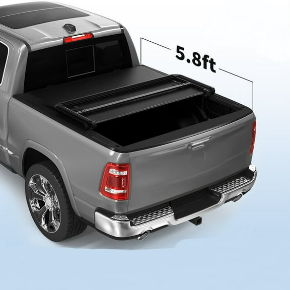 RVNI 5.8 ft Soft Tri-Fold Truck Bed Tonneau Cover for 2014-2018 Chevy Silverado/GMC Sierra 1500 WaterProof