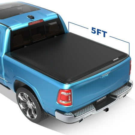 RVNI 5 Feet Bed Soft Roll Up Truck Bed Tonneau Cover compatible with 2005-2023 Nissan Frontier