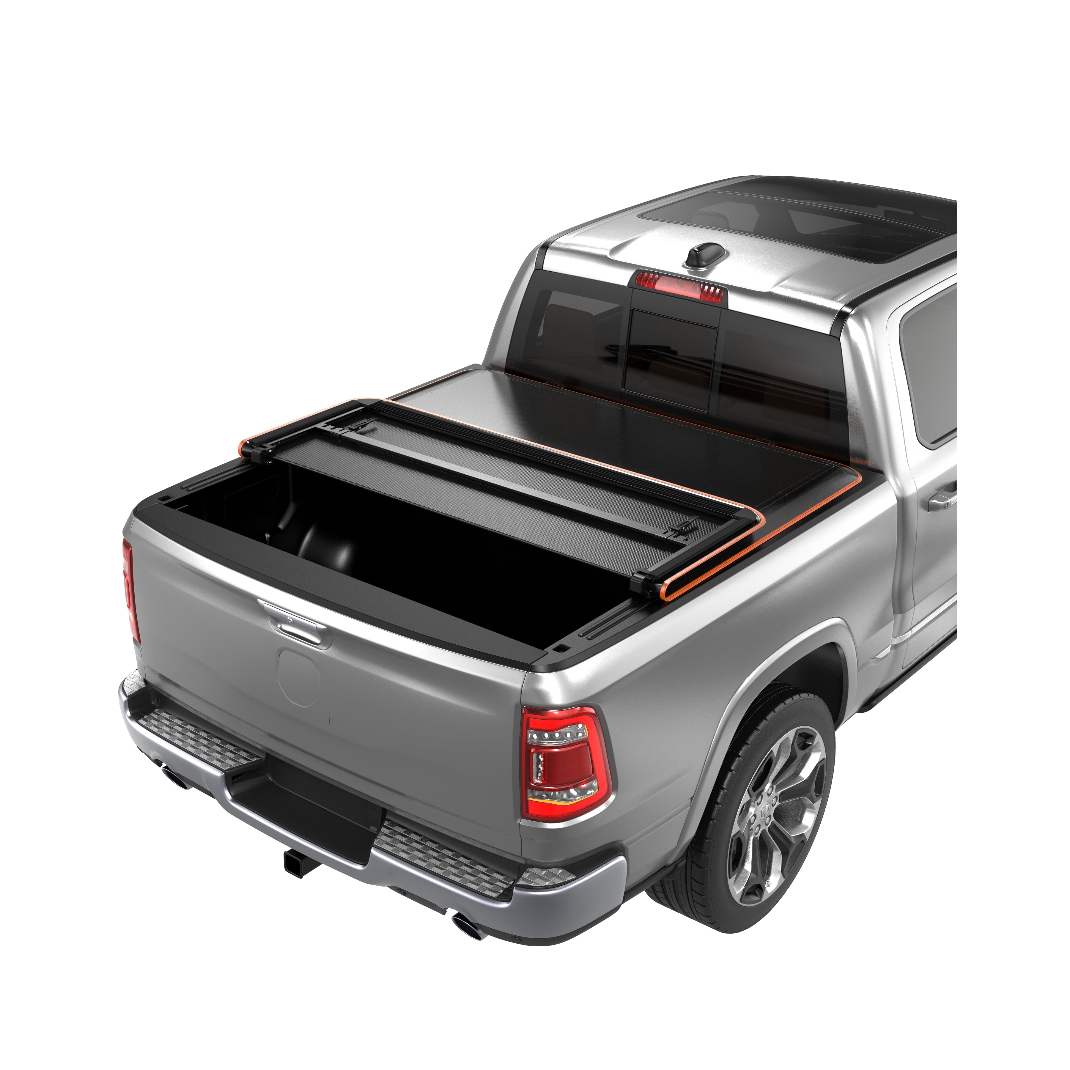 RVNI 5 ft Tonneau Cover Soft Tri-fold for 2016-2023 Toyota Tacoma Reflective Strip Style