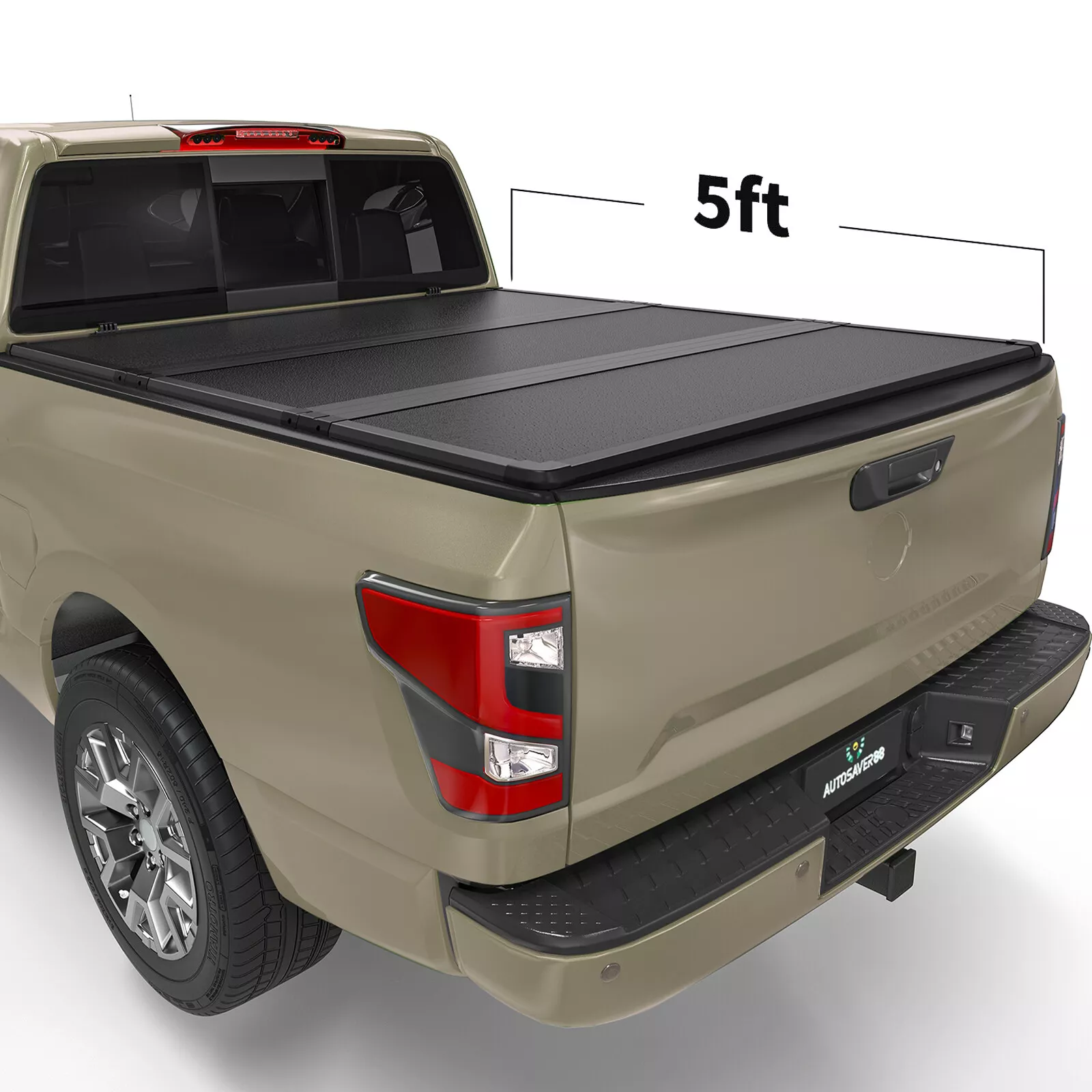 6ft Hard 4-Fold Tonneau Cover For 2005-2024 Nissan Frontier - Fiberglass, Waterproof 10 thumbnail image