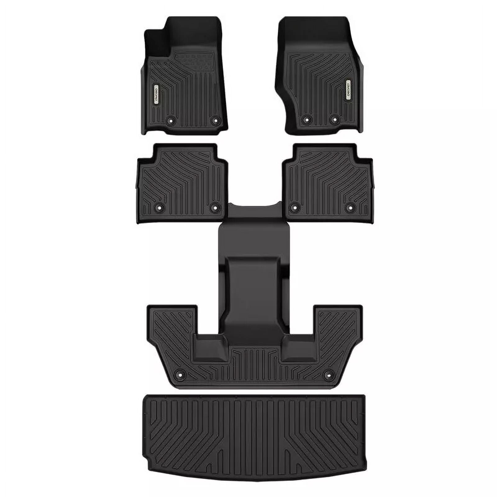 RVNI 5PCS Floor Mats & Cargo Liner for 2021-2023 2024 Jeep Grand Cherokee L 6 Seat
