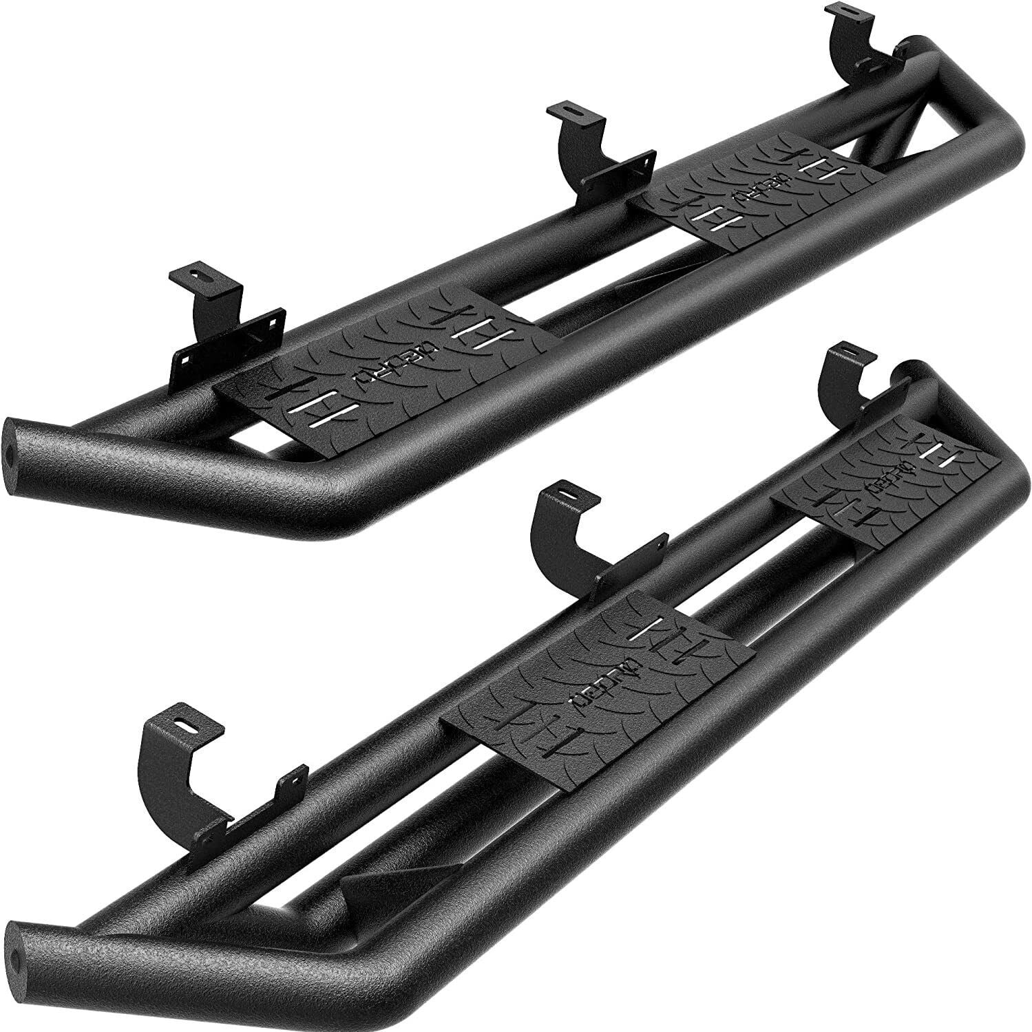 RVNI 6" Running Boards for 2018-2024 Jeep Wrangler JL & Unlimited 4 Door, Tube Truck Side Step Bars Black Textured Nerf Bars