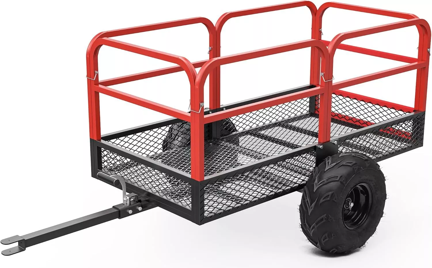 RVNI ATV Trailer Dump Cart Tow Behind for Lawn Mower Tractor 1500lbs 15 Cu ft