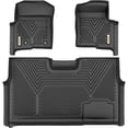 thumbnail image 1 of RVNI Floor Mat Liners for 2010 2011 2012 2013 2014 Ford F-150 Super Crew Cab All Weather Black 3pcs 3D TPE Liners, 1 of 7