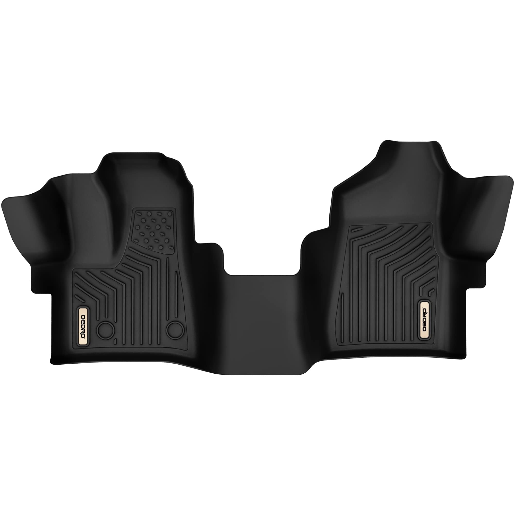 FloorLiners For 2020-2021 Ford Transit 1st Row - Black Custom Fit Protection For Vinyl Floors