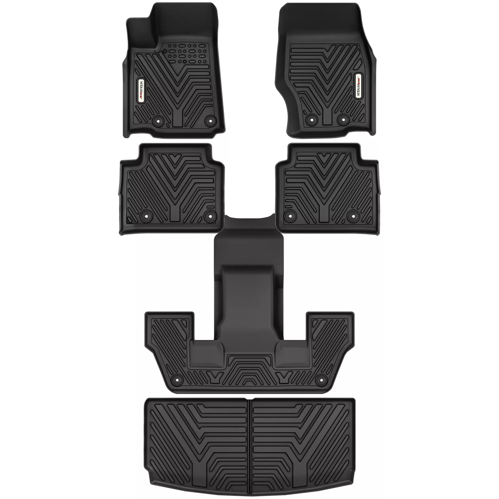 RVNI Floor Mats 3 Row & Cargo Liners For 2021-2023 Jeep Grand Cherokee L All Weather