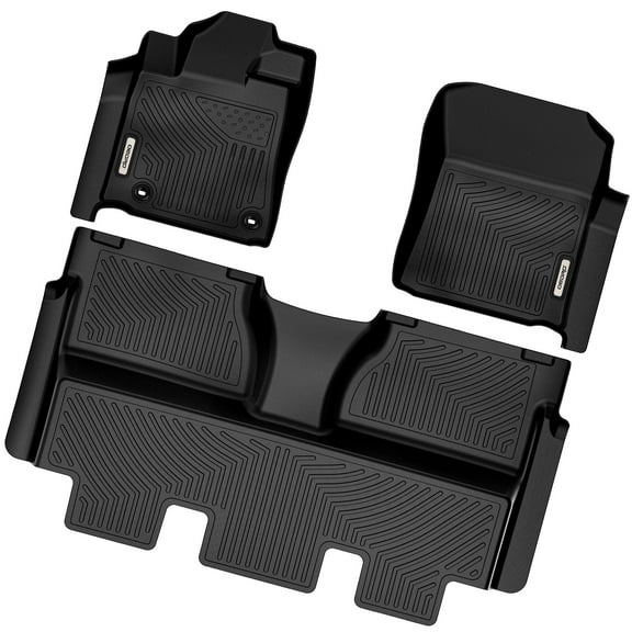 RVNI Floor Mats Compatible with Toyota Tundra 2014-2021, Crew Max Cab All Weather TPE Liners