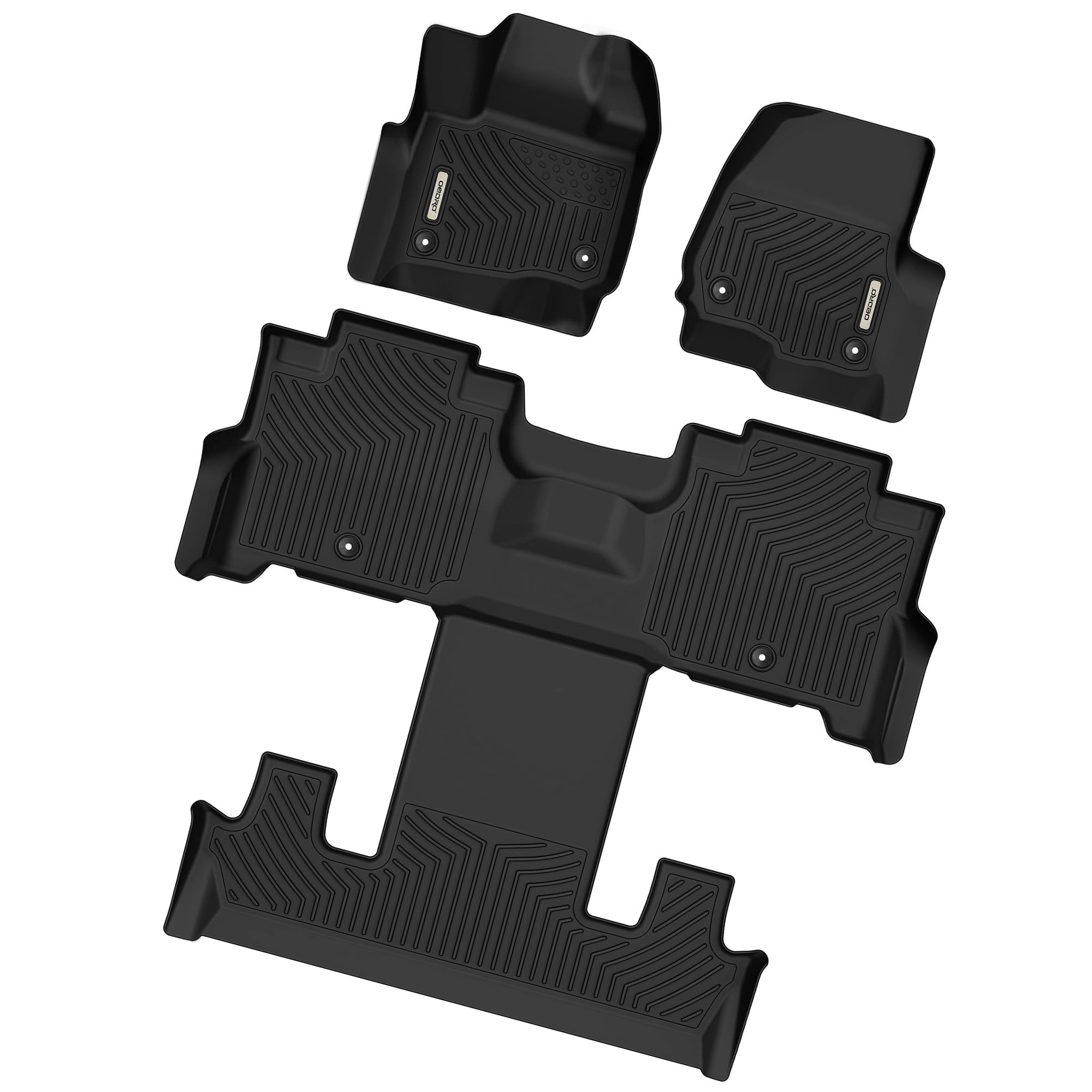 RVNI Floor Mats Liner 3 Rows Set for 2018-2024 Expedition 2nd Row Bucket Seats
