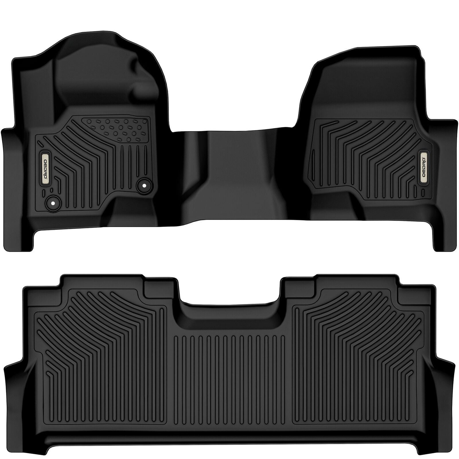 RVNI Floor Mats Liner 3D TPE for 2017-2022 Ford F-250/F-350 Super Duty Crew Cab 1st Row Bench Seat