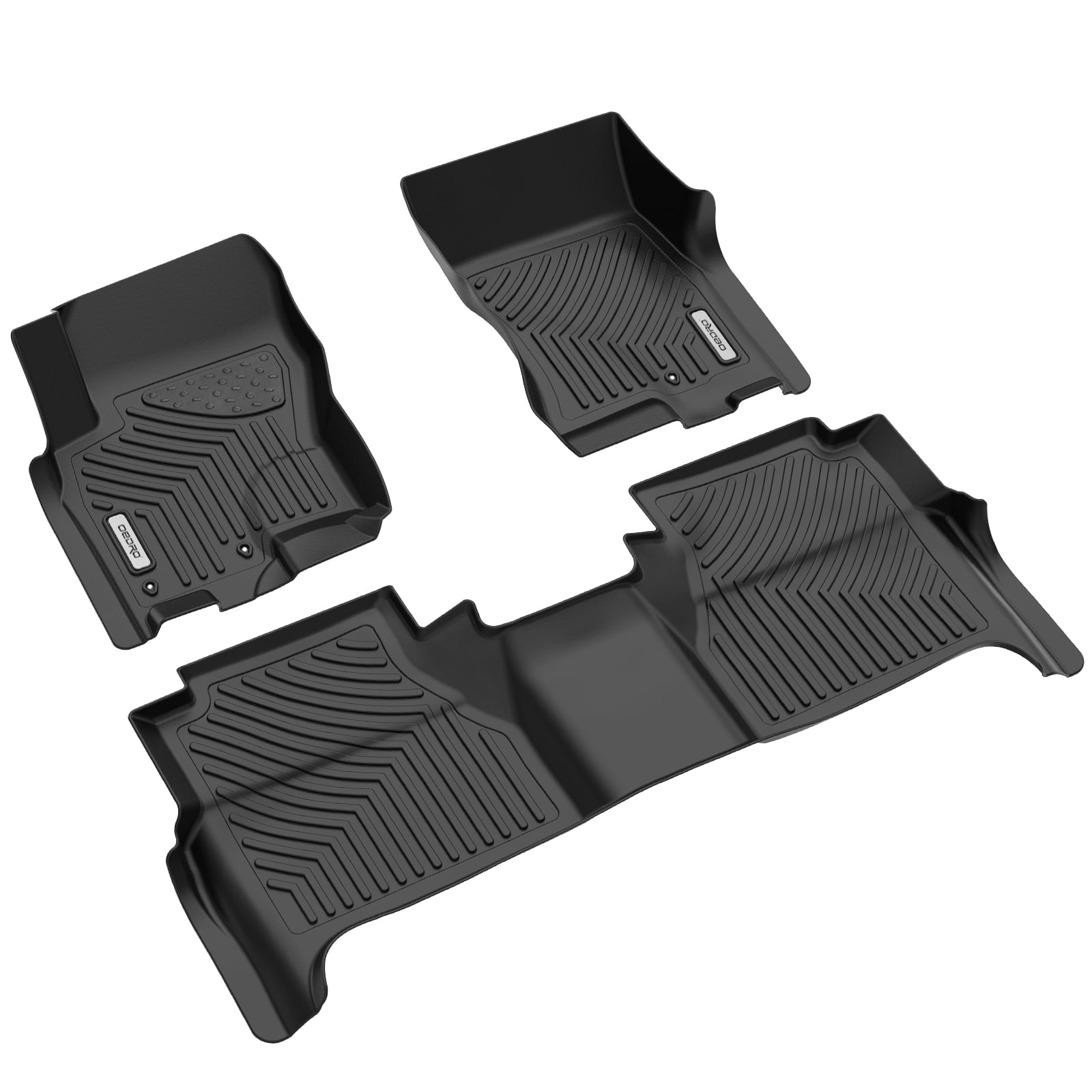 RVNI Floor Mats Liners TPE for 2008-2021 Nissan Frontier Crew Cab All-Weather