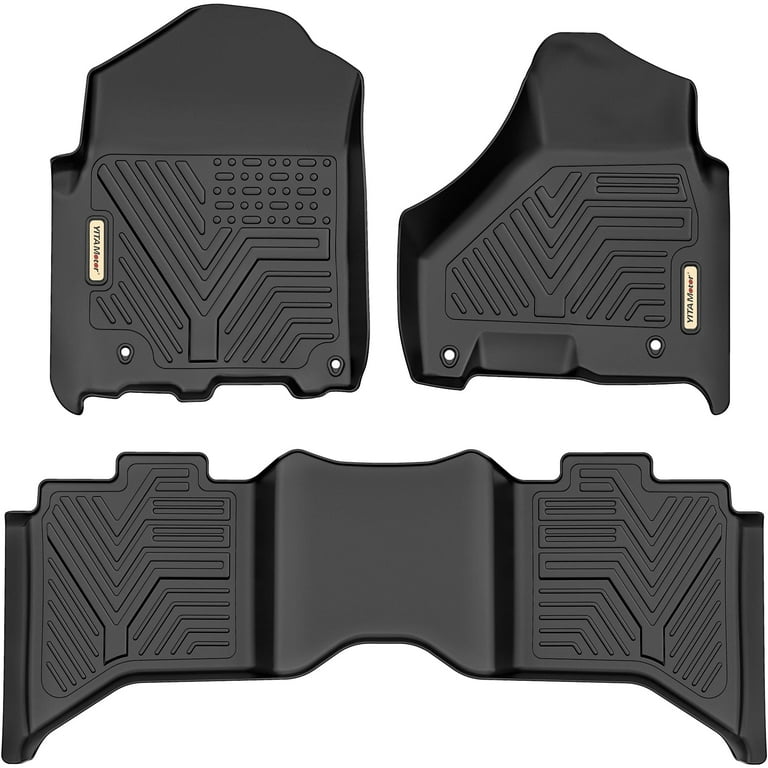 Rvni Floor Mats for 2013 2018 Dodge Ram 1500 2500 3500 Crew Cab 2019 2023 Ram 1500 Classic All Weather