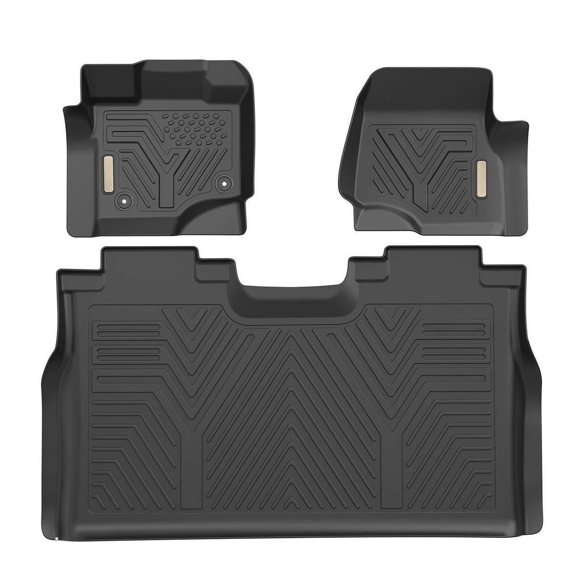 RVNI Floor Mats for 20152023 Ford F150 SuperCrew Cab, 1st & 2nd Row