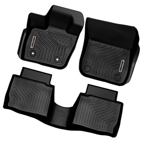 RVNI Floor Mats for 2017-2020 Ford Fusion/ Lincoln MKZ 2017-2020 Black All Weather Guard Front & 2nd Seat Liner