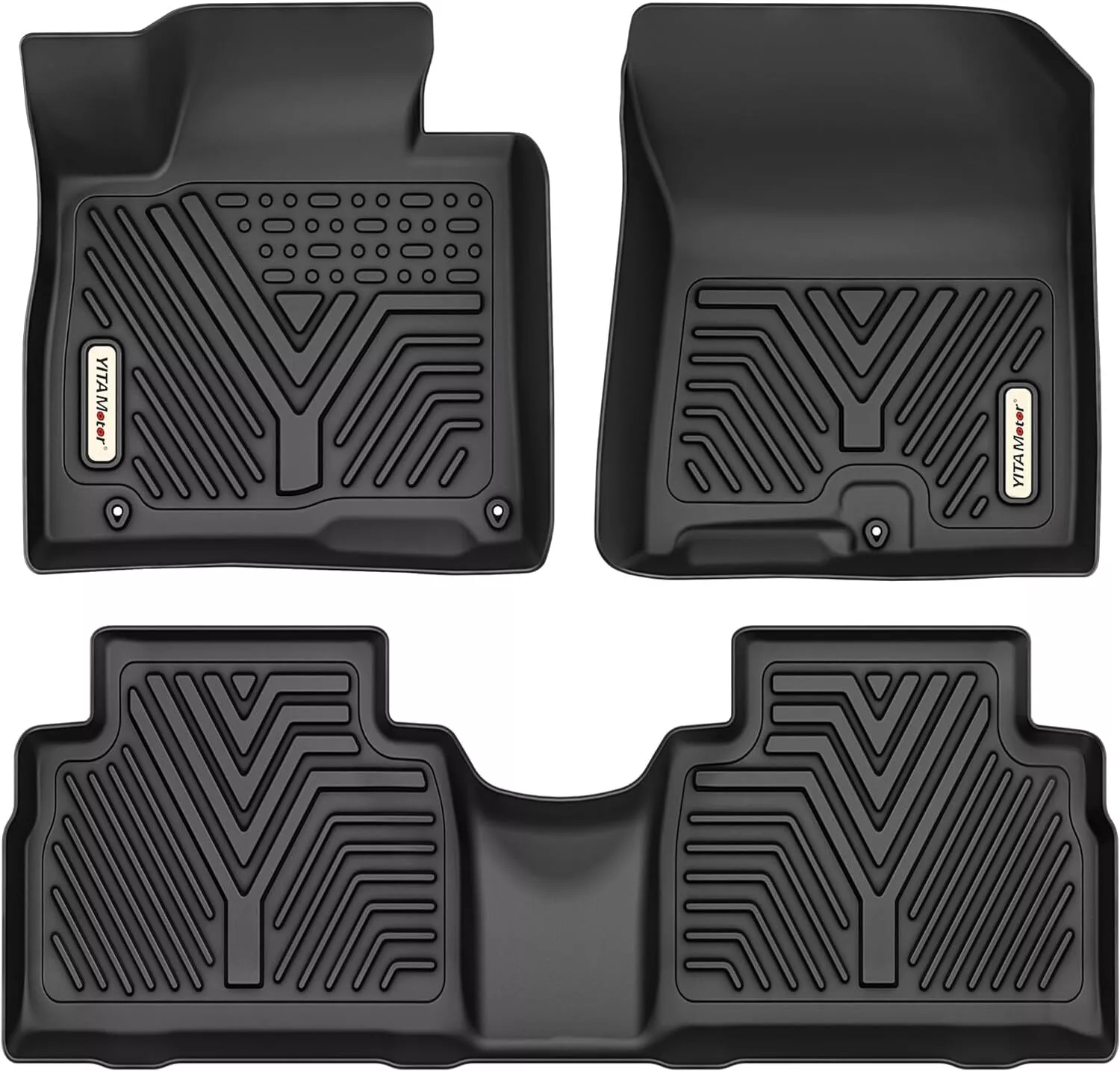 RVNI Floor Mats for 2021 2022 2023 Hyundai Santa Fe 5 Seat Front & Rear Liners All Weather
