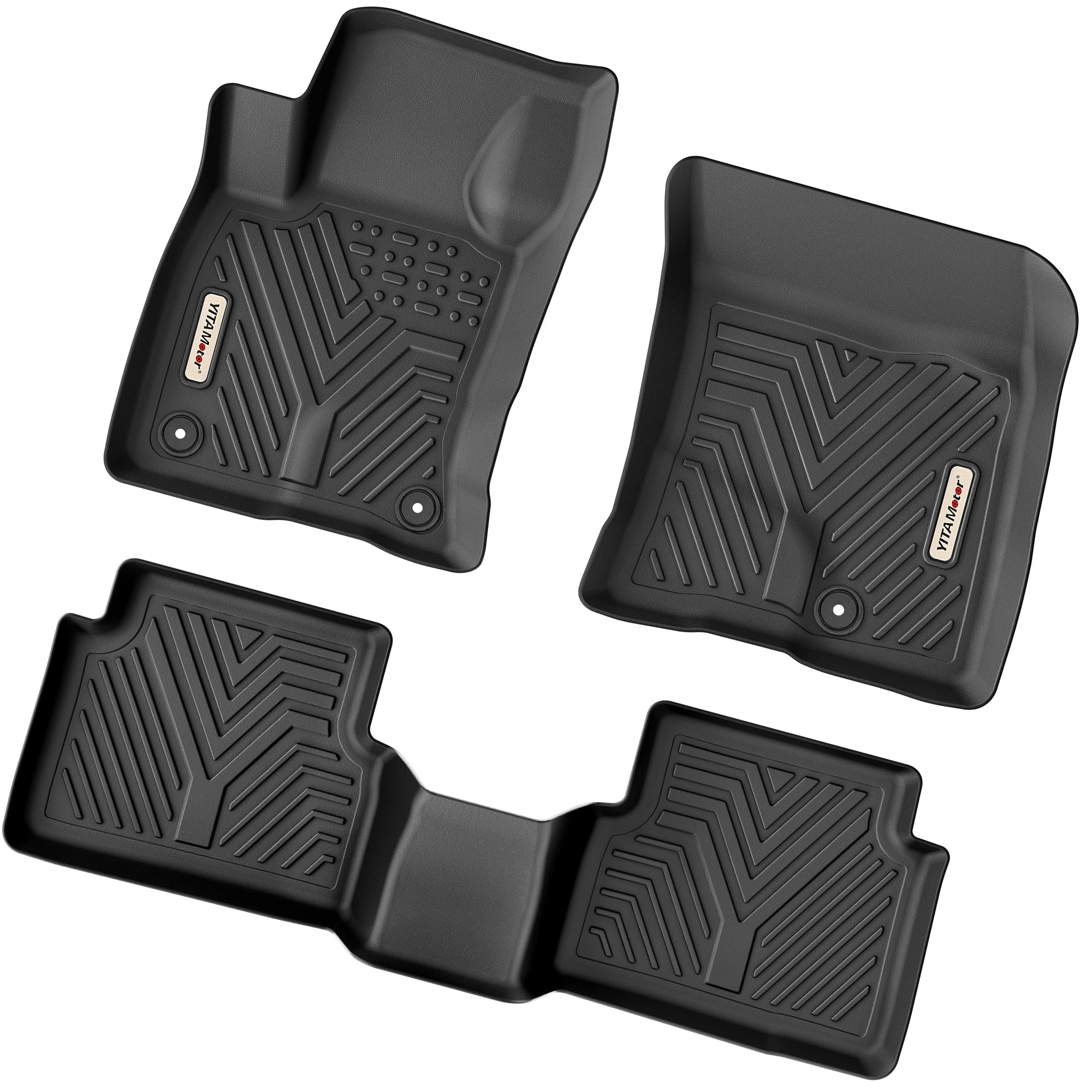 RVNI Floor Mats for 2021-2023 Ford Bronco Sport Black Rubber All Weather Protection