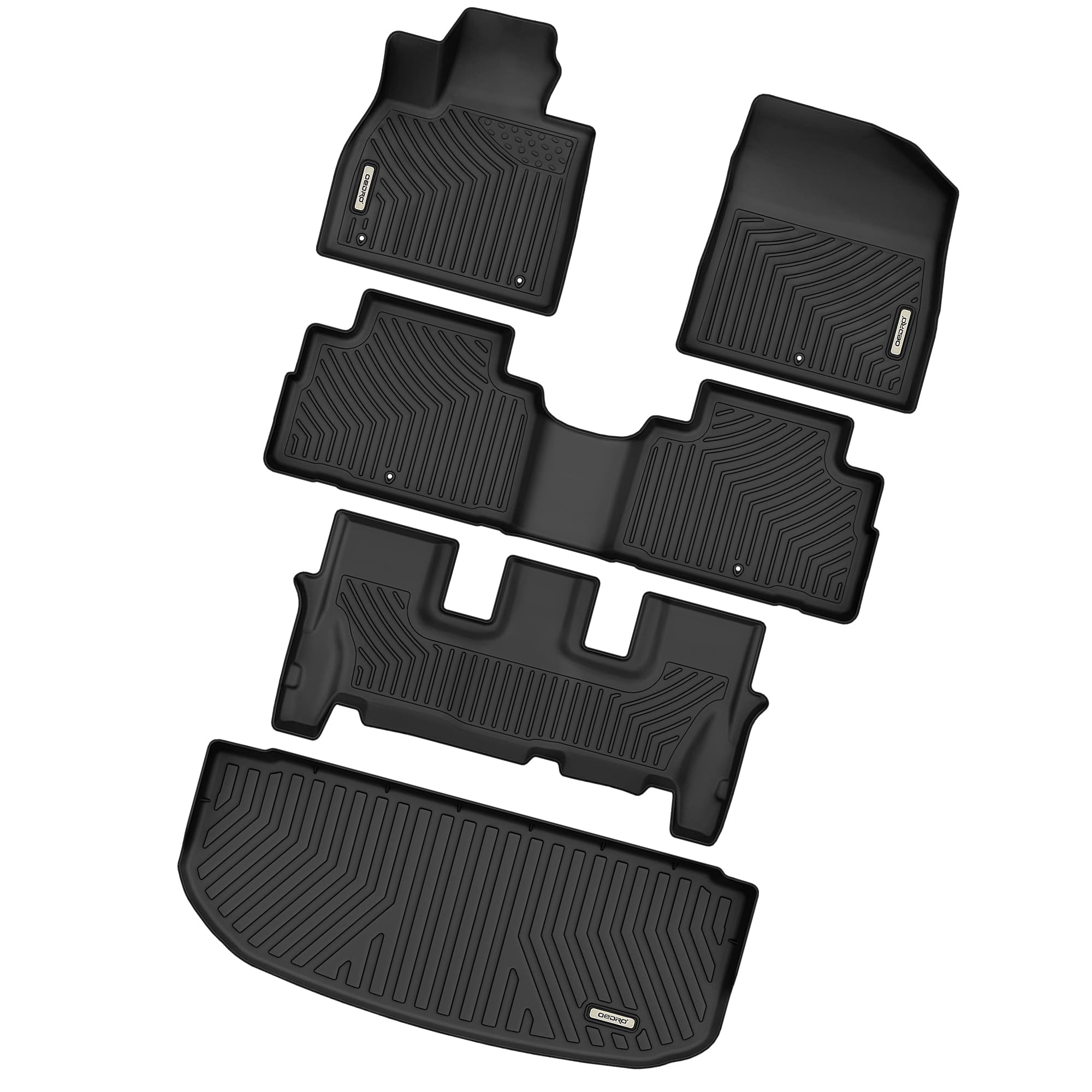RVNI Floor Mats for Hyundai Palisade 20202023 All Weather Molded 3D