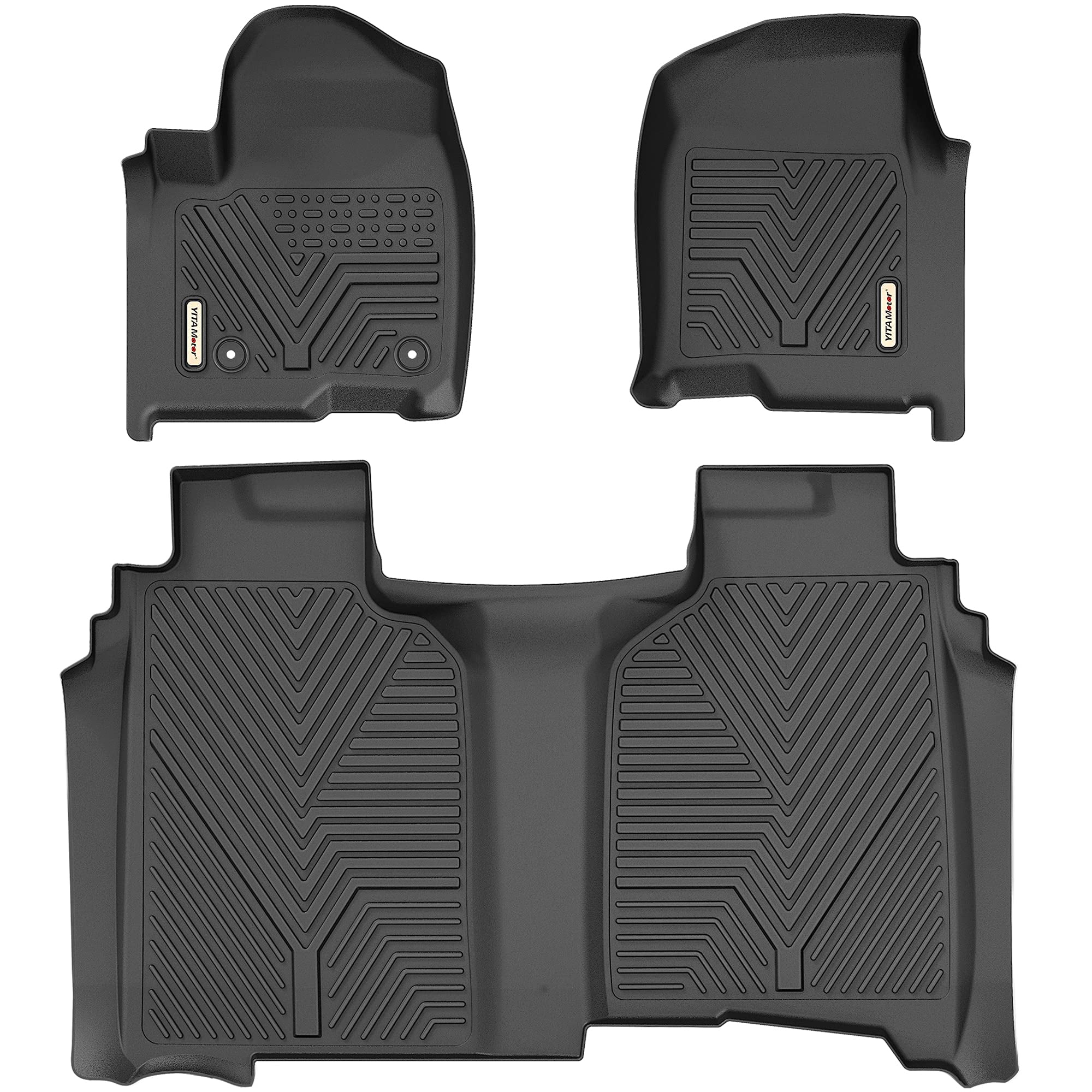 RVNI Floor Mats set 3D Floor Mats for 2019-2023 Chevy Silverado/GMC Sierra 1500 Crew Cab All Weather