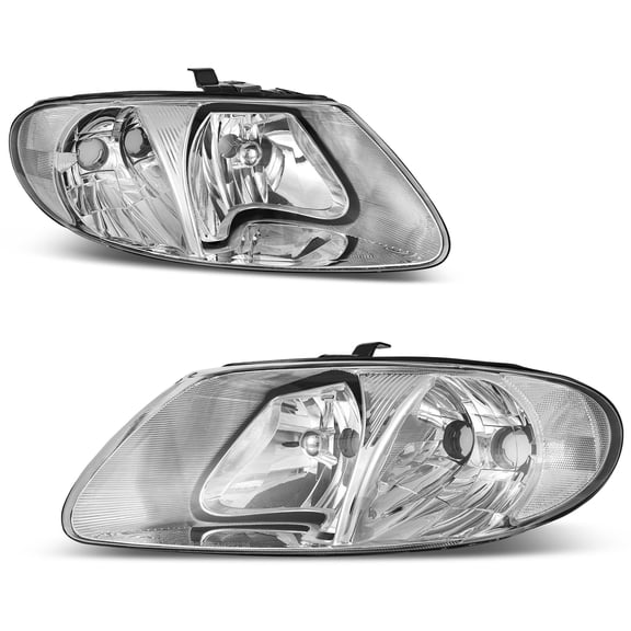 RVNI Headlights Assembly Headlamp for 2001-2007 Dodge Caravan Chrysler Town & Country