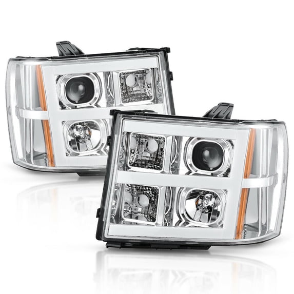 RVNI LED TUBE Projector Headlights For 2007-2013 GMC Sierra 1500 2500 3500 Headlamps
