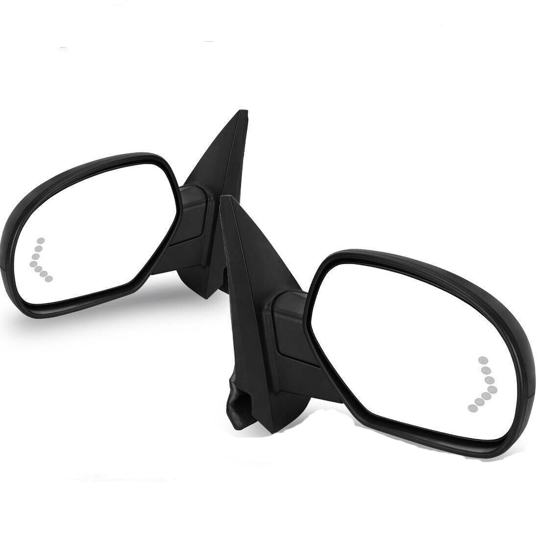 RVNI Pair Tow Mirrors for 2007-2013 Chevy Silverado Sierra 1500 Power Heated Turn Signal